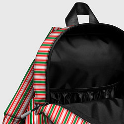 Детский рюкзак Полоса красная зеленая, цвет: 3D-принт — фото 2