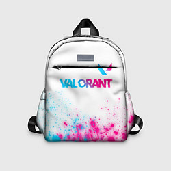 Детский рюкзак Valorant neon gradient style посередине, цвет: 3D-принт
