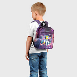 Детский рюкзак Барт Симпсон со скейтбордом в космосе, цвет: 3D-принт — фото 2