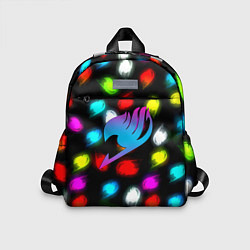 Детский рюкзак Fairy Tail неоновые лого, цвет: 3D-принт