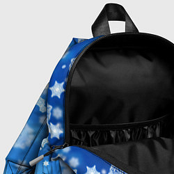 Детский рюкзак Декоративные снежинки на синем, цвет: 3D-принт — фото 2