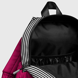 Детский рюкзак Узор из красного и черно-белых полос, цвет: 3D-принт — фото 2