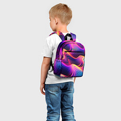 Детский рюкзак Неоновый узор неоновая волна, цвет: 3D-принт — фото 2