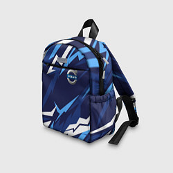 Детский рюкзак Вольво - синяя абстракция, цвет: 3D-принт — фото 2