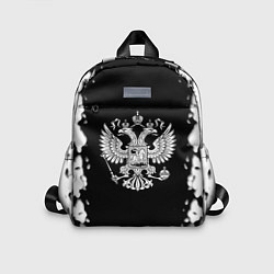 Детский рюкзак Герб РФ белые краски, цвет: 3D-принт