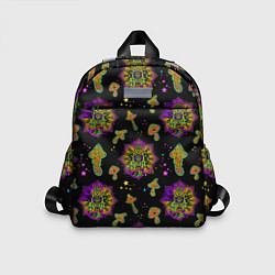 Детский рюкзак Грибы и мандалы, цвет: 3D-принт