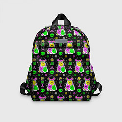 Детский рюкзак Цветные инопланетные существа, цвет: 3D-принт