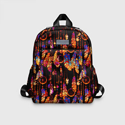 Детский рюкзак Ловцы снов с яркими перьями, цвет: 3D-принт