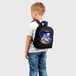 Детский рюкзак Космонавт Гомер Симпсон на пончике - нейросеть, цвет: 3D-принт — фото 2