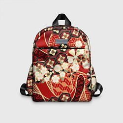 Детский рюкзак Японские хризантемы с сакурой, цвет: 3D-принт