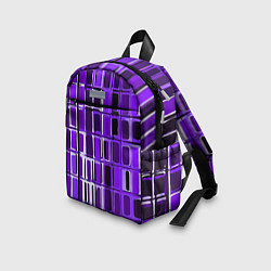 Детский рюкзак Фиолетовые прямоугольники, цвет: 3D-принт — фото 2