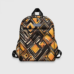 Детский рюкзак Жёлтые ромбы и линии, цвет: 3D-принт
