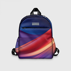 Детский рюкзак Абстрактные синие волны, цвет: 3D-принт