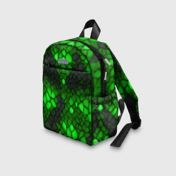 Детский рюкзак Зелёный трескающийся камень, цвет: 3D-принт — фото 2