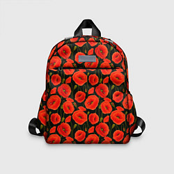 Детский рюкзак Полевые цветы маки, цвет: 3D-принт