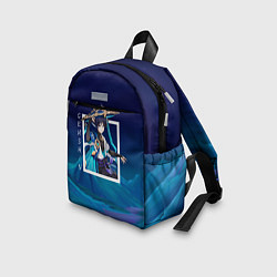 Детский рюкзак Странник Скарамучча на фоне природы, цвет: 3D-принт — фото 2