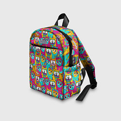 Детский рюкзак Разноцветные совы, цвет: 3D-принт — фото 2