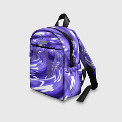 Детский рюкзак Фиолетовая вязкая абстракция, цвет: 3D-принт — фото 2