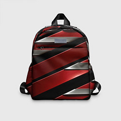 Детский рюкзак Красная металическая абстракция, цвет: 3D-принт