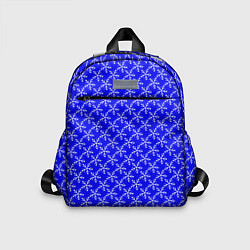 Детский рюкзак Паттерн снежинки синий, цвет: 3D-принт
