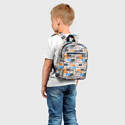 Детский рюкзак Ретро магнитофонные кассеты, цвет: 3D-принт — фото 2