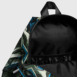 Детский рюкзак Синяя кибер броня модерн, цвет: 3D-принт — фото 2