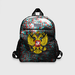 Детский рюкзак Россия герб краски глитч, цвет: 3D-принт