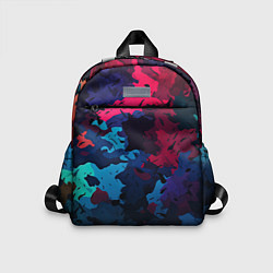 Детский рюкзак Хаотичный яркий камуфляж, цвет: 3D-принт