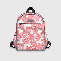 Детский рюкзак Узор с розовыми бантами в горошек, цвет: 3D-принт