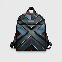 Детский рюкзак Темная объемная геометрия, цвет: 3D-принт