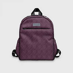 Детский рюкзак Бордовый геометричные линии, цвет: 3D-принт