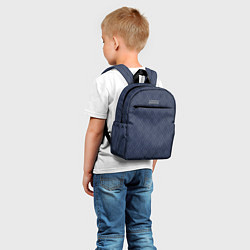 Детский рюкзак Серо-синий геометричные линии, цвет: 3D-принт — фото 2