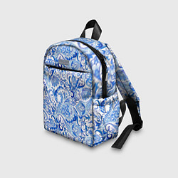 Детский рюкзак Гжельская роспись на белом фоне, цвет: 3D-принт — фото 2