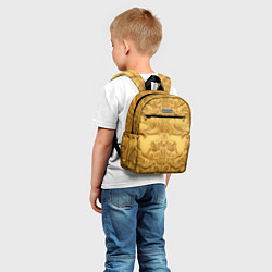 Детский рюкзак Золото объемные узоры, цвет: 3D-принт — фото 2