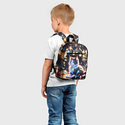 Детский рюкзак Кот и новогодние украшения, цвет: 3D-принт — фото 2