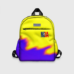 Детский рюкзак НБА баскетбол краски неоновые желтые, цвет: 3D-принт