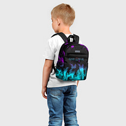 Детский рюкзак God of war неоновый шторм, цвет: 3D-принт — фото 2