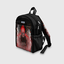 Детский рюкзак Красный скелет в дыму, цвет: 3D-принт — фото 2