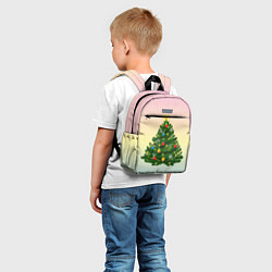 Детский рюкзак Ёлка украшенная на нежном фоне, цвет: 3D-принт — фото 2