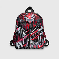 Детский рюкзак Адский металл красный, цвет: 3D-принт