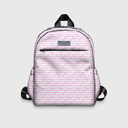 Детский рюкзак Полосатый розовый паттерн с сердечками, цвет: 3D-принт