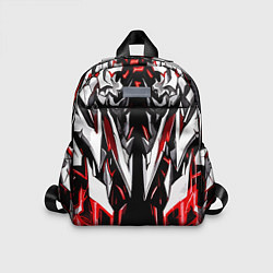 Детский рюкзак Белый и красный металл, цвет: 3D-принт