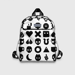 Детский рюкзак Love death robots pattern white