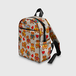 Детский рюкзак Мишки в свитерах и сердечки, цвет: 3D-принт — фото 2