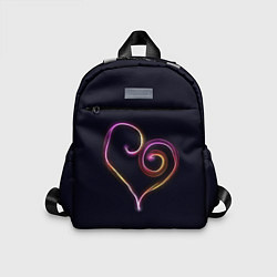Детский рюкзак Неоновое сердечко, цвет: 3D-принт