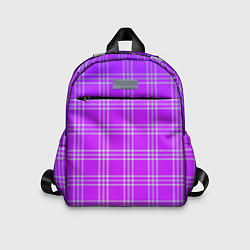 Детский рюкзак Фиалковая шотландская клетка, цвет: 3D-принт