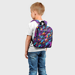 Детский рюкзак Полёт цветных частиц - нейросеть, цвет: 3D-принт — фото 2