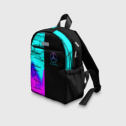 Детский рюкзак Mercedes benz неон текстура, цвет: 3D-принт — фото 2