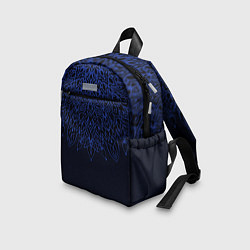 Детский рюкзак Тёмно-синий узорами мандала, цвет: 3D-принт — фото 2
