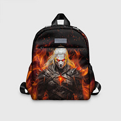 Детский рюкзак Ведьмак и пламя, цвет: 3D-принт